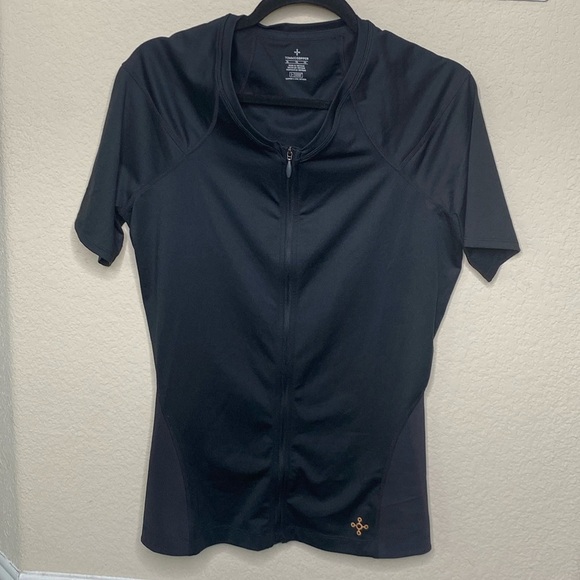 Tommie Copper Full Back Support Zipper Front Shirt | Men's Short Sleeve Size XL - Picture 4 of 9